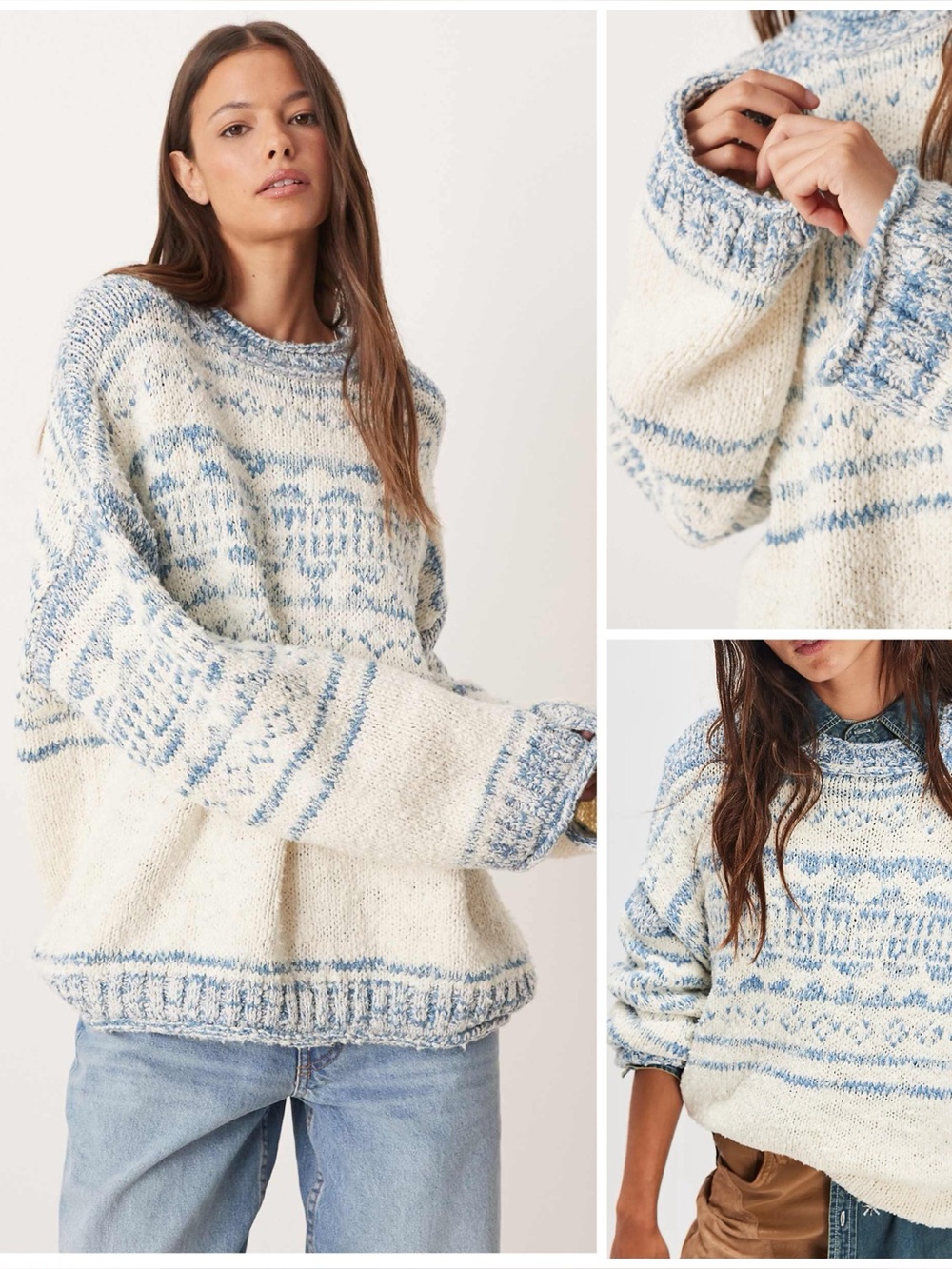 𝓯𝓹 Free People ~ Dani Pattern Sweater